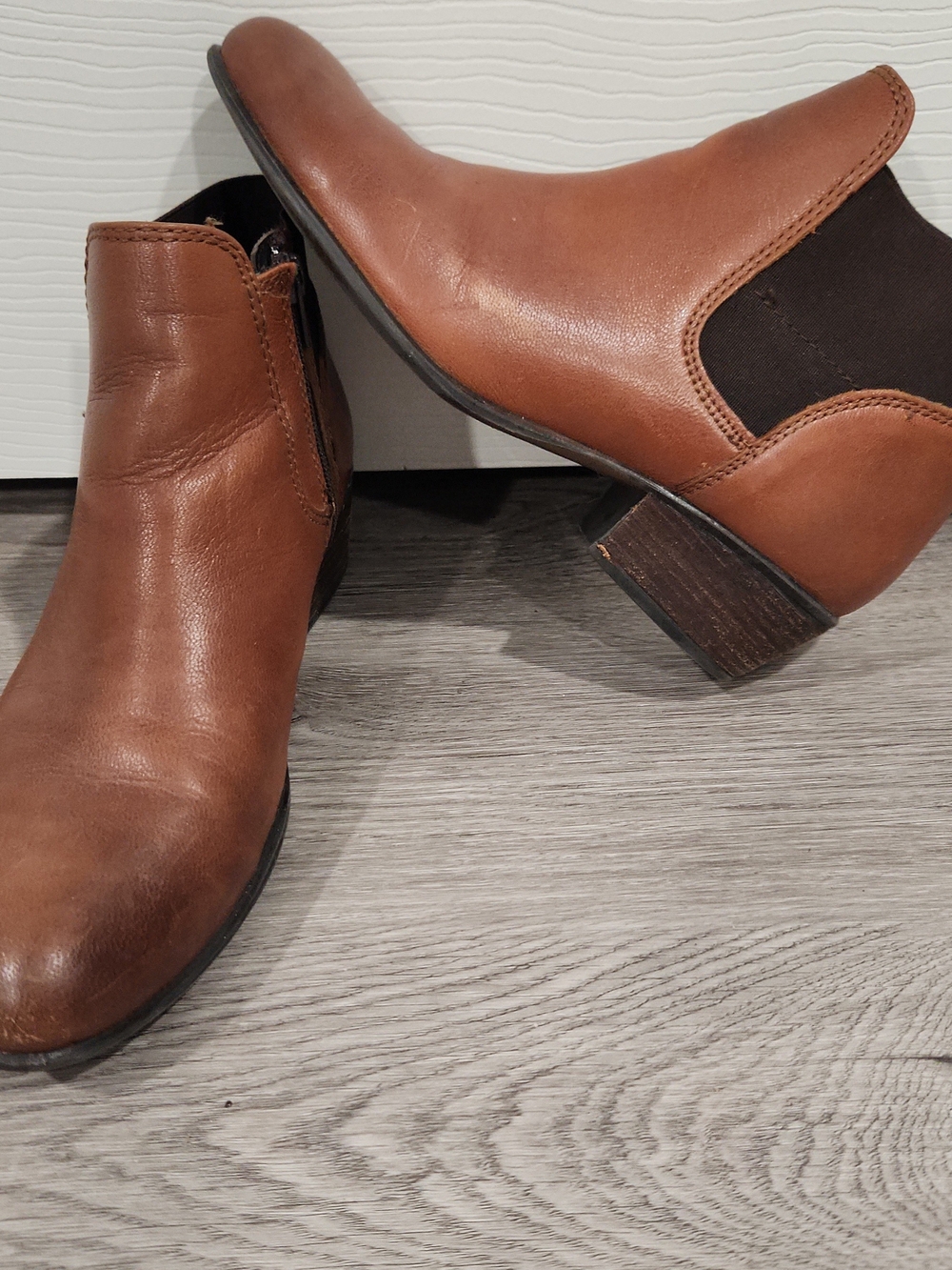 Steve Madden Boots Womens 9 M Rozamare Ankle Booties Brown Leather Zip Block